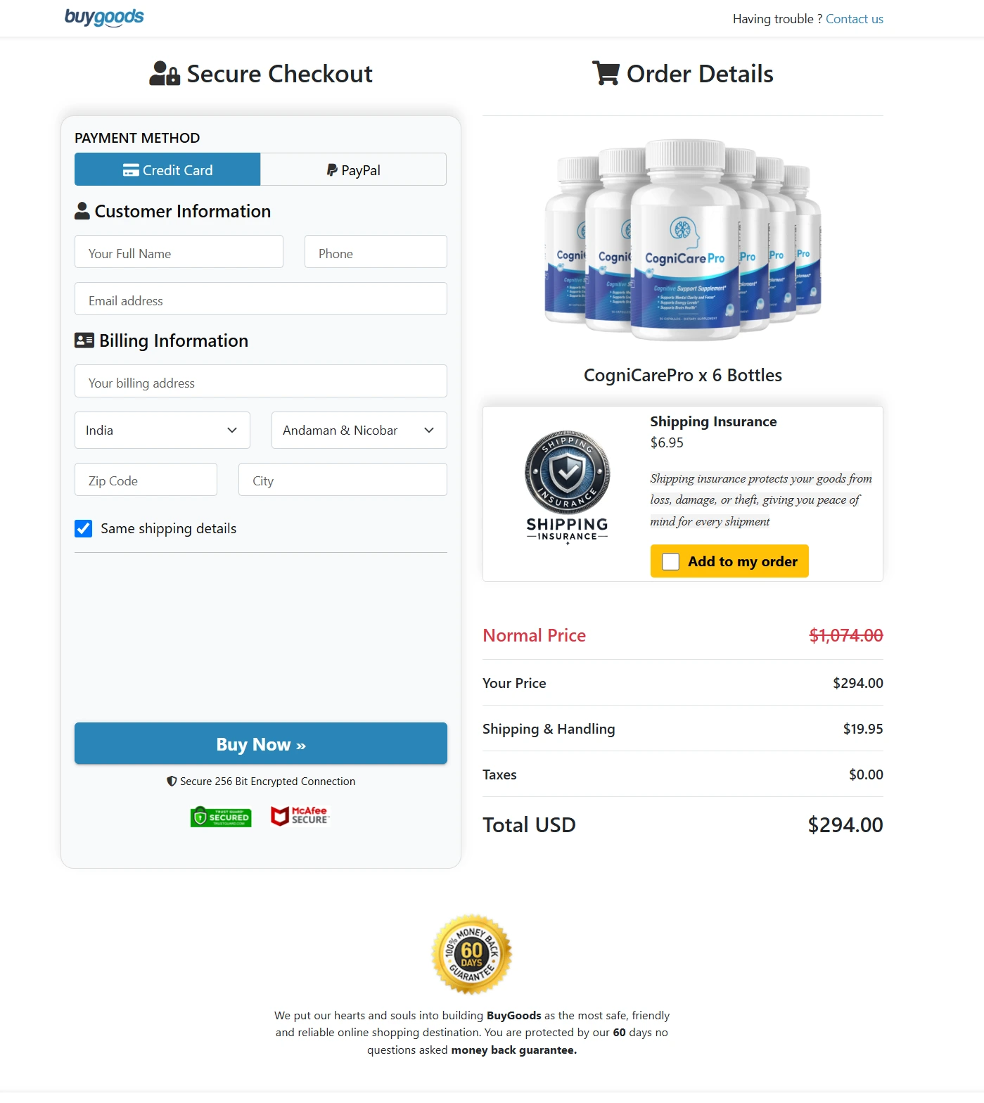 cognicare-pro cognicare-pro-secure-checkout-page